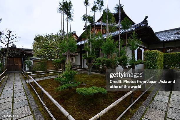 zuiho-in temple, sub-temple of daitoku-ji temple, kyoto - daitoku ji stock pictures, royalty-free photos & images