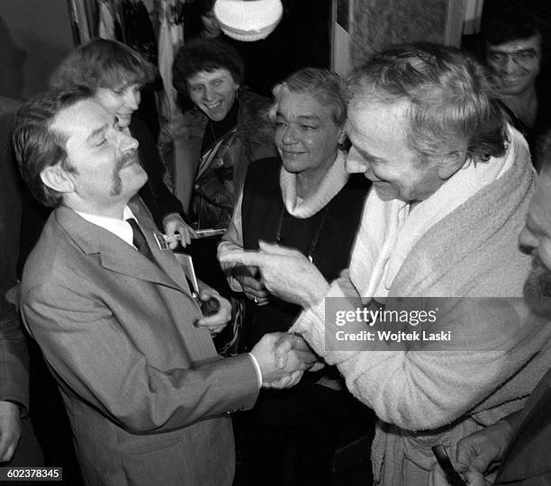 Delegation of the "Solidarity" trade union visits France to meet with leaders of the French trade unions. Paris, France, on 21st October 1981....