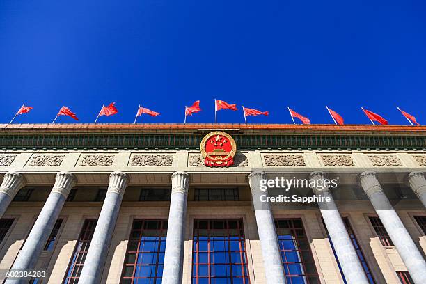 the great hall of the people, beijing, china - china politics 個照片及圖片檔