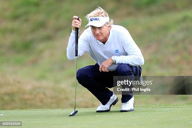 Philip Golding of England in action during the final round of the Paris Legends Championship played on L'Albatros Course at Le Golf National on...