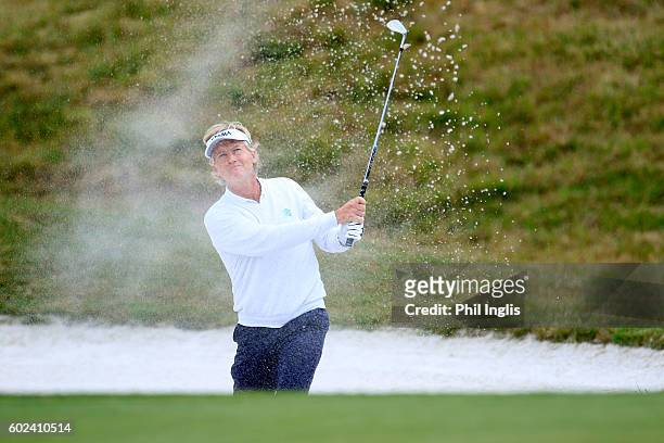 Philip Golding of England in action during the final round of the Paris Legends Championship played on L'Albatros Course at Le Golf National on...