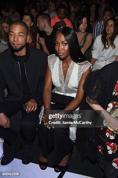 Jussie Smollett and Naomi Campbell attend the Hood By Air fashion show during New York Fashion Week: The Shows at The Arc, Skylight at Moynihan...