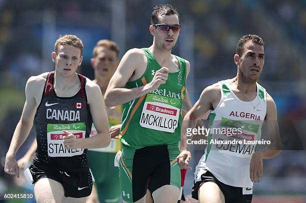Michael McKillop of Ireland competes in the Men's 1500 meter - T37 final at Olympic Stadium during day 4 of the Rio 2016 Paralympic Games at on...