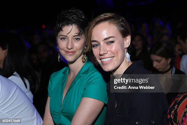 Olimpia Valli Fassi and Elliot Sailors attends the KYBOE! fashion show during New York Fashion Week: The Shows at The Arc, Skylight at Moynihan...