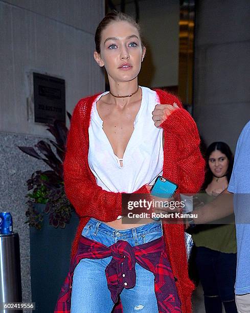 Gigi Hadid seen out in Manhattan on September 10, 2016 in New York City.