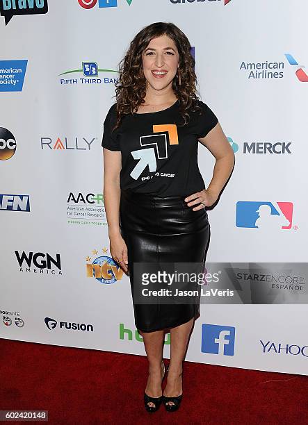 Actress Mayim Bialik attends Hollywood Unites For The 5th Biennial Stand Up To Cancer , A Program Of The Entertainment Industry Foundation at Walt...