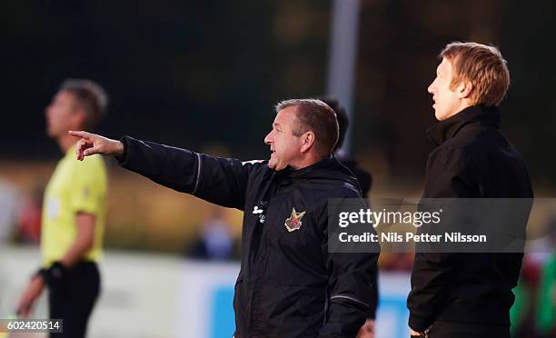 Billy Reid, assistant coach of Ostersunds FK during the Allsvenskan match between Ostersunds FK and Helsingborgs IF at Jamtkraft Arena on September...