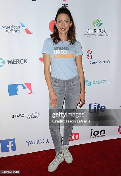Actress Bree Turner attends Hollywood Unites For The 5th Biennial Stand Up To Cancer , A Program Of The Entertainment Industry Foundation at Walt...