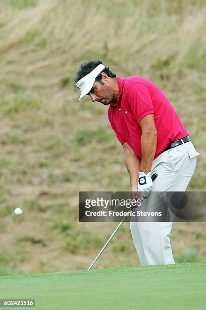 Jean Van De Velde of France in action during the final round of the Paris Legends Championship played on L'Albatros Course at Le Golf National on...