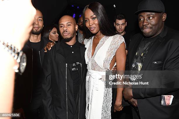 Designer Shayne Oliver and Naomi Campbell attend the Hood By Air fashion show during New York Fashion Week: The Shows at The Arc, Skylight at...