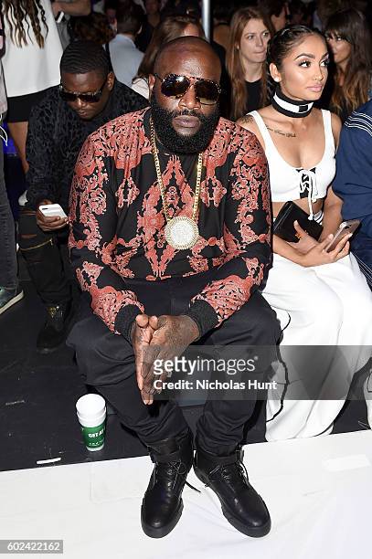 Rick Ross attends the Hood By Air fashion show during New York Fashion Week: The Shows at The Arc, Skylight at Moynihan Station on September 11, 2016...