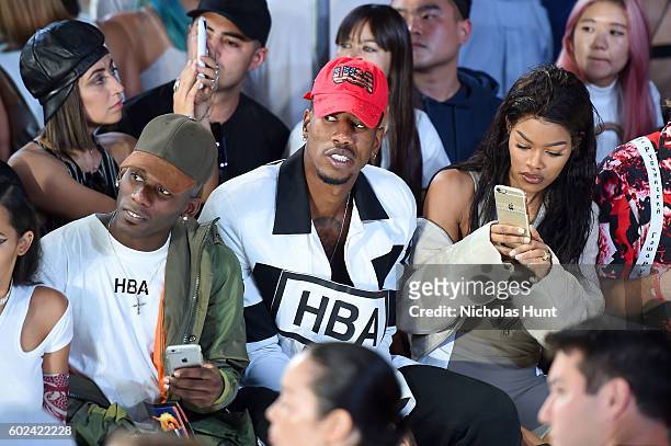 Iman Shumpert and Teyana Taylor attend the Hood By Air fashion show during New York Fashion Week: The Shows at The Arc, Skylight at Moynihan Station...