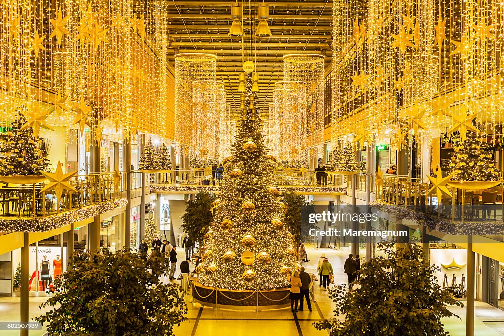 Arkaden Shopping Center with Christmas decorations