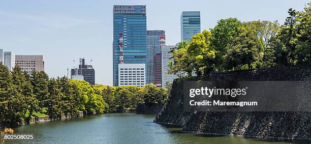 marunouchi, imperial palace area - imperial palace tokyo stock pictures, royalty-free photos & images