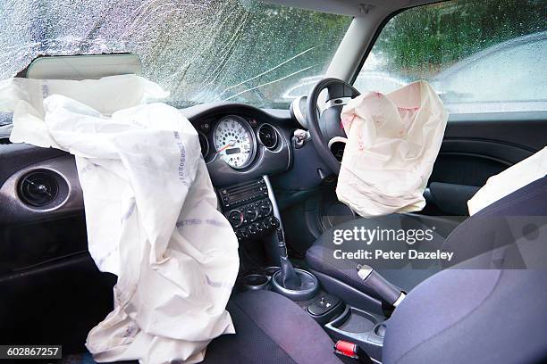drink driving accident airbags - drunk driving accident stock pictures, royalty-free photos & images