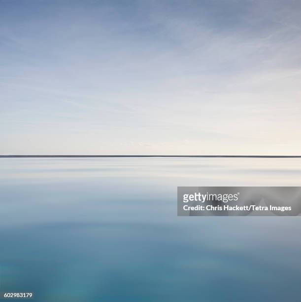 usa, virgin islands, scenic view of calm sea - platt bildbanksfoton och bilder