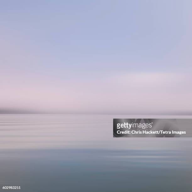 usa, new york state, saranac lake, view of lake at dusk - see saranac lake stock-fotos und bilder