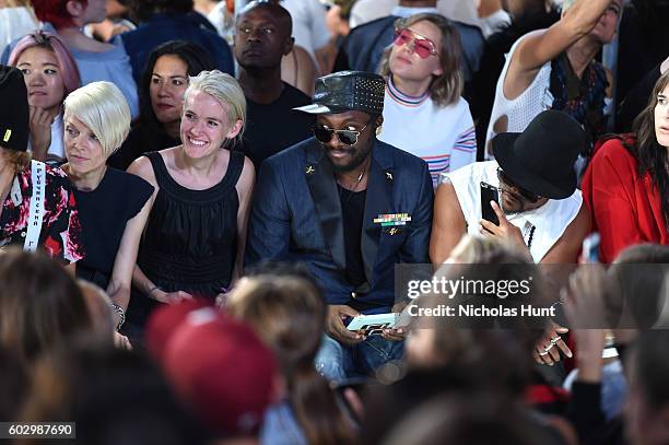 Will.i.am attends the Hood By Air fashion show during New York Fashion Week: The Shows at The Arc, Skylight at Moynihan Station on September 11, 2016...