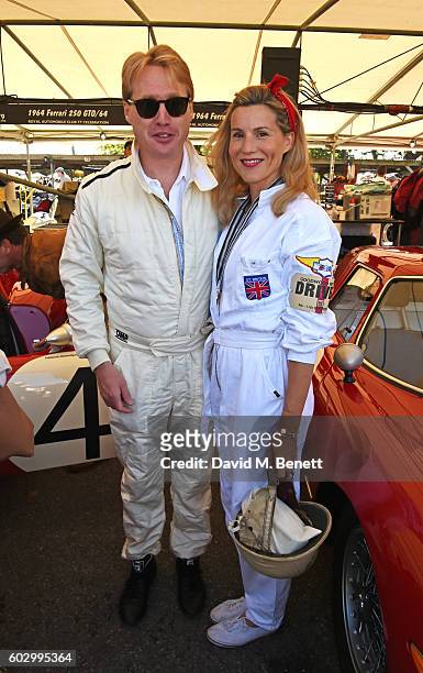 Jo Bamford and Alex Bamford attend day 3 of the Goodwood Revival at Goodwood on September 11, 2016 in Chichester, England.