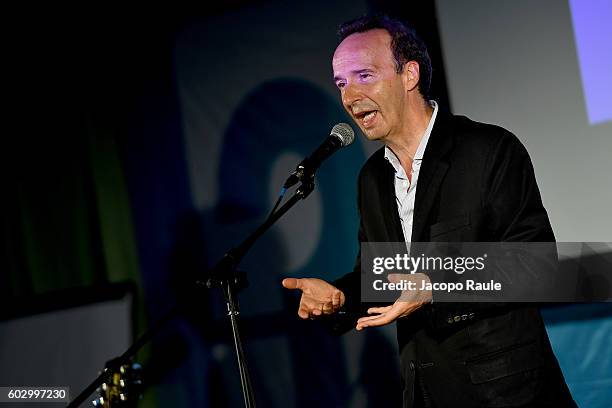 Roberto Benigni attends the Festival Della Comunicazione on September 11, 2016 in Camogli, Italy.