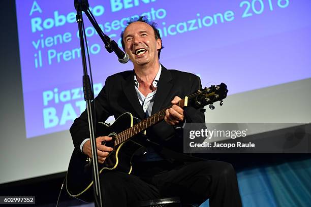 Roberto Benigni attends the Festival Della Comunicazione on September 11, 2016 in Camogli, Italy.