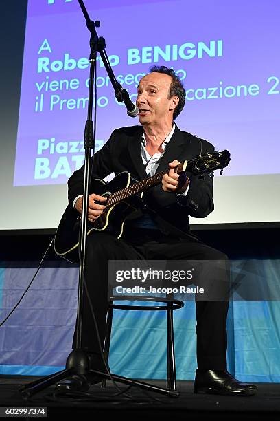 Roberto Benigni attends the Festival Della Comunicazione on September 11, 2016 in Camogli, Italy.