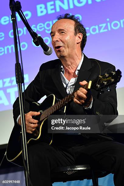 Roberto Benigni attends the Festival Della Comunicazione on September 11, 2016 in Camogli, Italy.