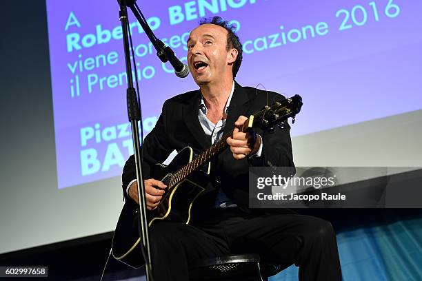 Roberto Benigni attends the Festival Della Comunicazione on September 11, 2016 in Camogli, Italy.