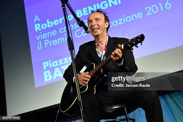 Roberto Benigni attends the Festival Della Comunicazione on September 11, 2016 in Camogli, Italy.