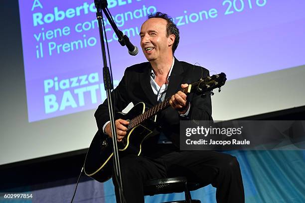 Roberto Benigni attends the Festival Della Comunicazione on September 11, 2016 in Camogli, Italy.