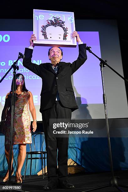 Roberto Benigni attends the Festival Della Comunicazione on September 11, 2016 in Camogli, Italy.