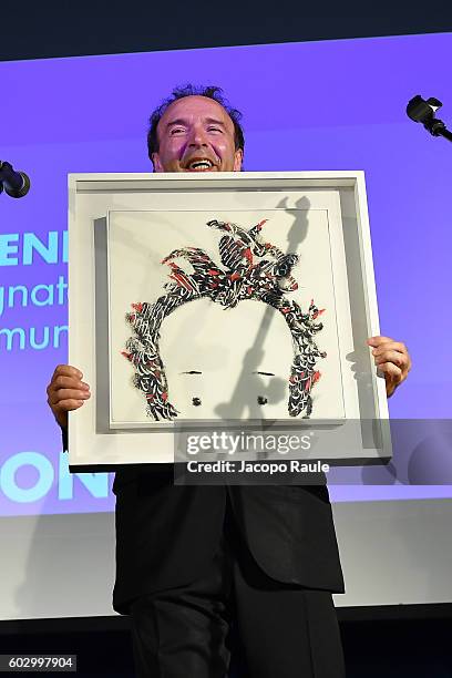 Roberto Benigni attends the Festival Della Comunicazione on September 11, 2016 in Camogli, Italy.