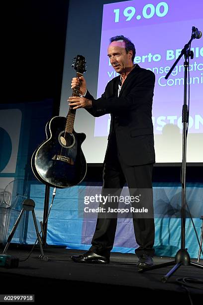 Roberto Benigni attends the Festival Della Comunicazione on September 11, 2016 in Camogli, Italy.