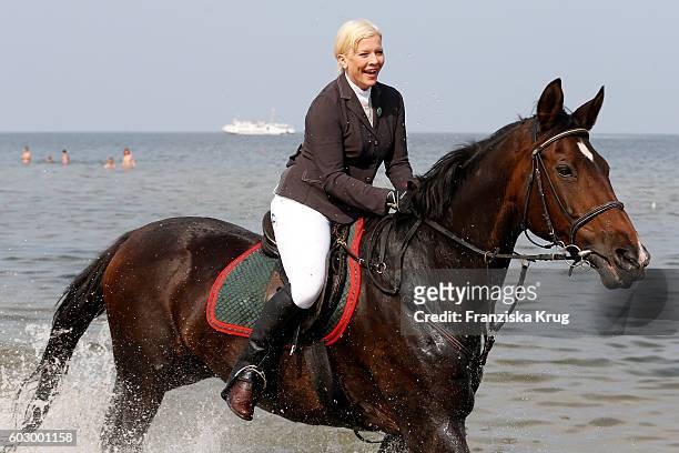 Eva Habermann attends the Till Demtroders Charity-Event 'Usedom Cross Country' on September 11, 2016 near Heringsdorf in Usedom, Germany.