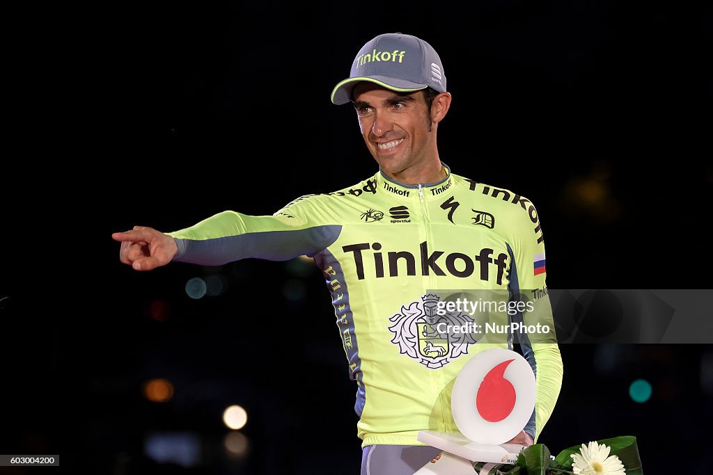 Podium of the Vuelta of Spain 2016