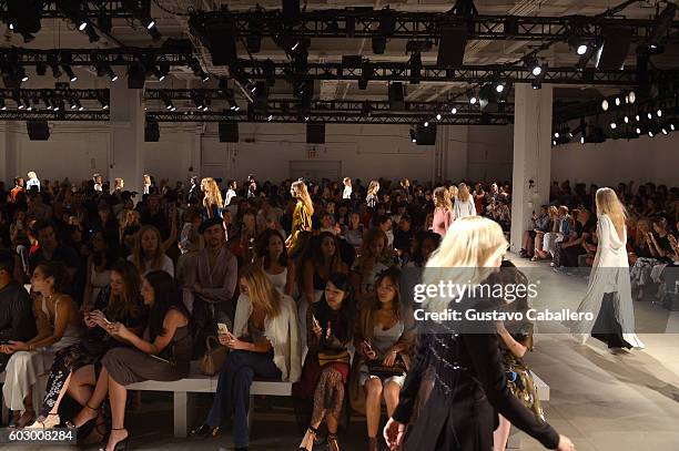 Models walk the runway during the Prabal Gurung fashion show during New York Fashion Week September 2016 at Spring Studios on September 11, 2016 in...