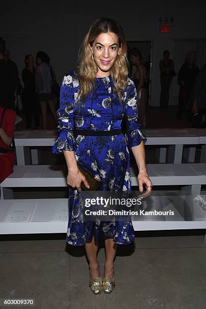 Model Chelsea Leyland attends the Prabal Gurung fashion show during New York Fashion Week: The Shows September 2016 at The Gallery, Skylight at...