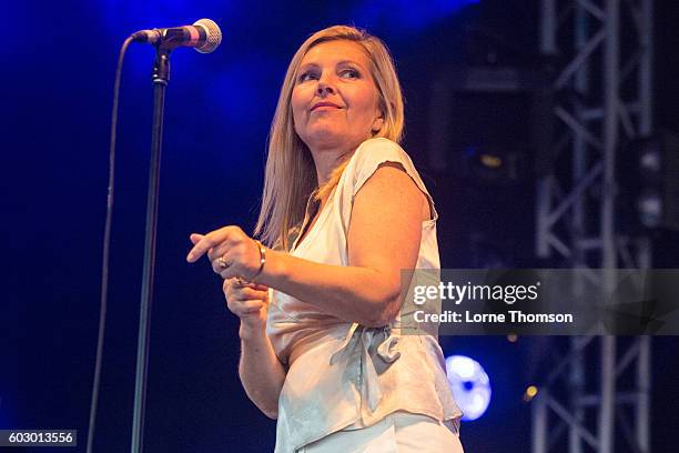 Sarah Cracknell of Saint Etienne performs on day two of OnBlackheath at Blackheath Common on September 11, 2016 in London, England.