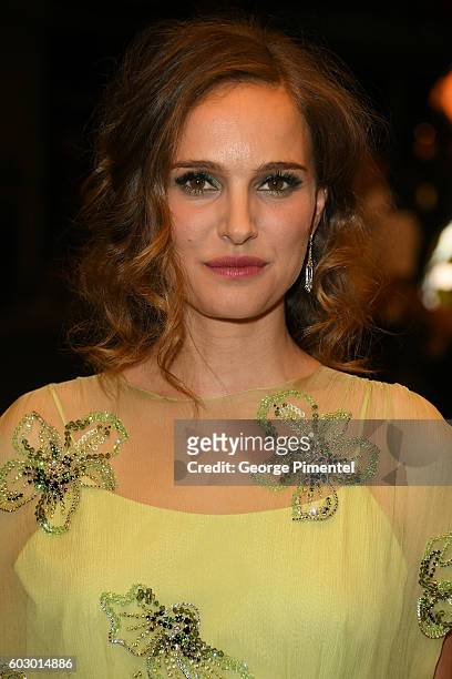 ActressNatalie Portman attends the "Jackie" premiere during the 2016 Toronto International Film Festival at Winter Garden Theatre on September 11,...