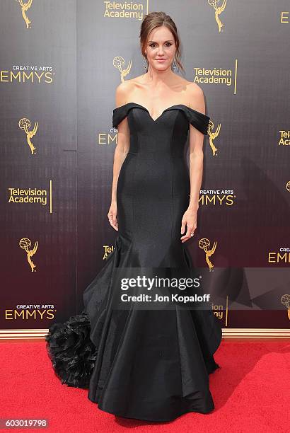 Actress Erinn Hayes arrives at the 2016 Creative Arts Emmy Awards at Microsoft Theater on September 11, 2016 in Los Angeles, California.
