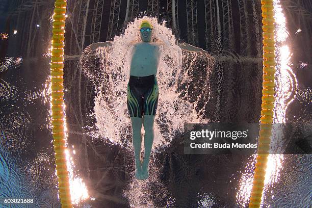 Timothy Disken of Australia competes in the Men's 200m Individual Medley - SM9 Final on day 4 of the Rio 2016 Paralympic Games at the Olympic...