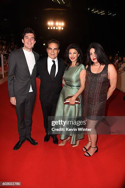 Houshang Touzie, Actresses Shohreh Aghdashloo and Tara Touzie attend the "The Promise" premiere during the 2016 Toronto International Film Festival...