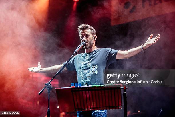 September 10: Italian singer-songwriter and musician Daniele Silvestri performs live at CarroPonte in Milan, Italy, for an evening dedicated to the...