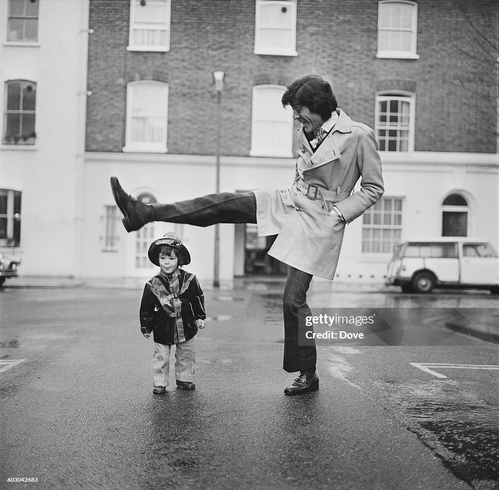 British actor, dancer and choreographer Lionel Blair with his son