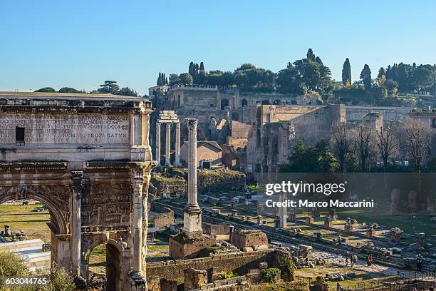 the roman forum - palatin stock-fotos und bilder