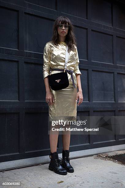 Thania Peck is seen attending Tibi during New York Fashion Week on September 10, 2016 in New York City.