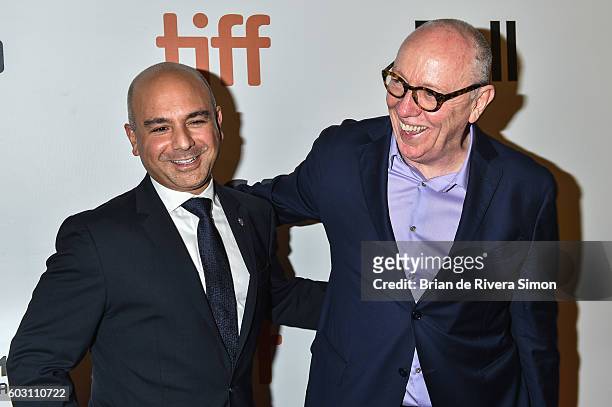 Producer Eric Esrailian and Director Terry George attend "The Promise" premiere during 2016 Toronto International Film Festival at Roy Thomson Hall...