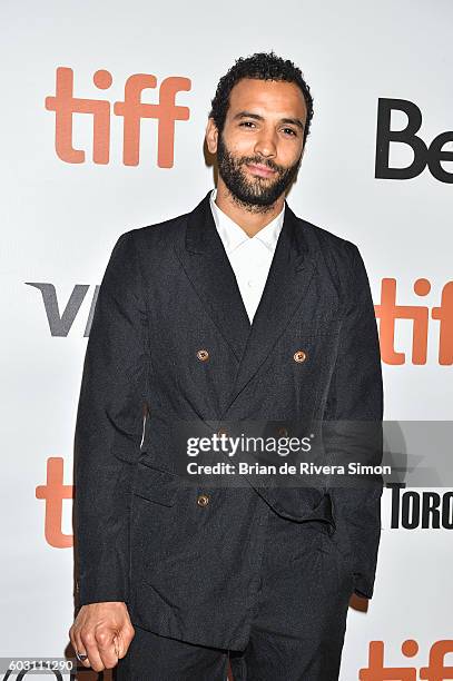 Actor Marwin Kenzari attends "The Promise" premiere during 2016 Toronto International Film Festival at Roy Thomson Hall on September 11, 2016 in...