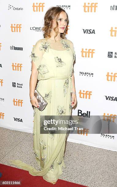 Natalie Portman arrives at the 2016 Toronto International Film Festival - "Jackie" premiere held at Winter Garden Theatre on September 11, 2016 in...