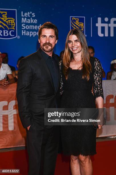 Actor Christian Bale and wife Sibi Blazic attend "The Promise" premiere during 2016 Toronto International Film Festival at Roy Thomson Hall on...